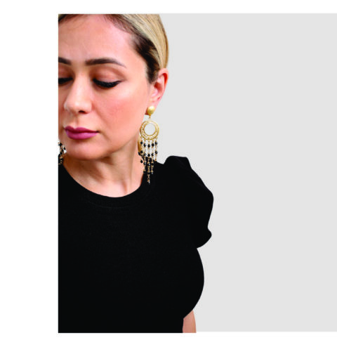 Kristallarla sırğalar