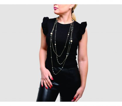 Mirvari və Swarovski daşlı boyunbağı
