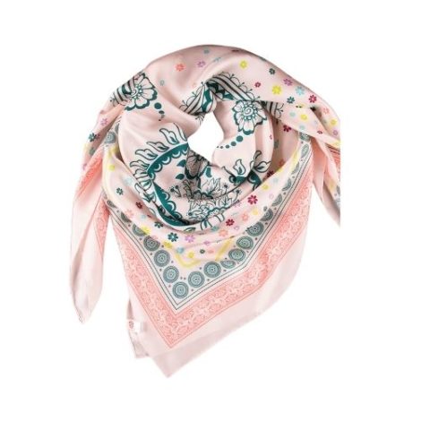 Square silk shawl