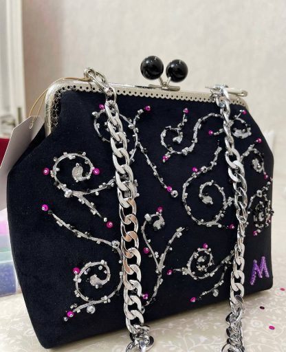Black patterned bag