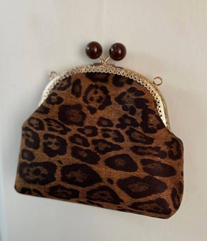 Leopard printli elegant çanta - Şəkil 2