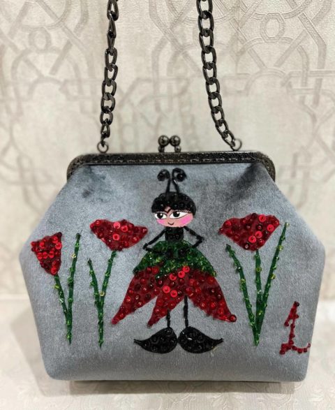 Gray elegant bag