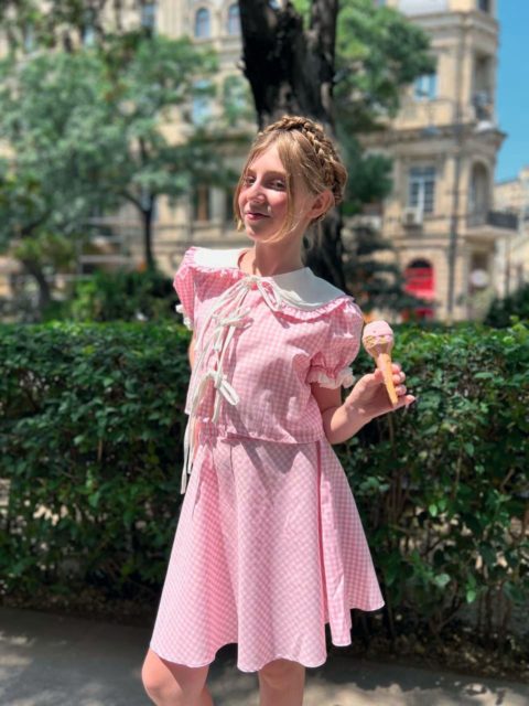 Children's set with shirt and skirt