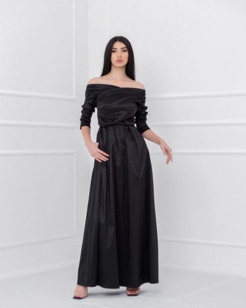 Paplin black dress