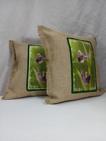 Cover with velor work for the pillow