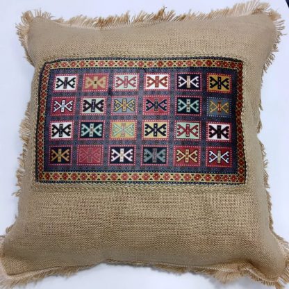 Cover with velor work for the pillow
