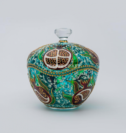 The products are made using stained glass technique.