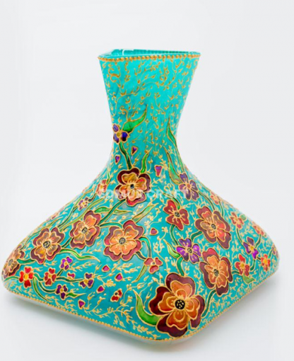 The products are made using stained glass technique.