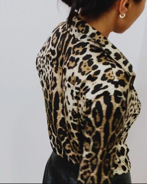 Leopard printli köynək