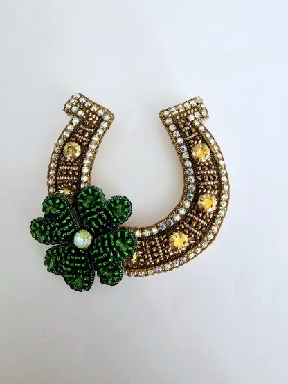 Brooch-Horseshoe and Clover