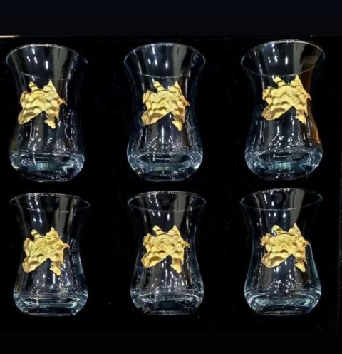 Milli ornamentli stəkan dəsti (6 ədəd)