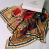 Lalə naxışlı ipək yaylıq (73x73 sm) - Image 5