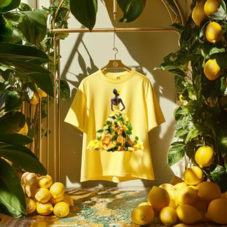 Limon naxışlı sarı mayka
