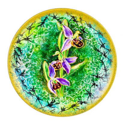 Plate with black nightingale thorns