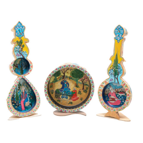 Miniatür muğam alətləri (tar, kamança və qaval)