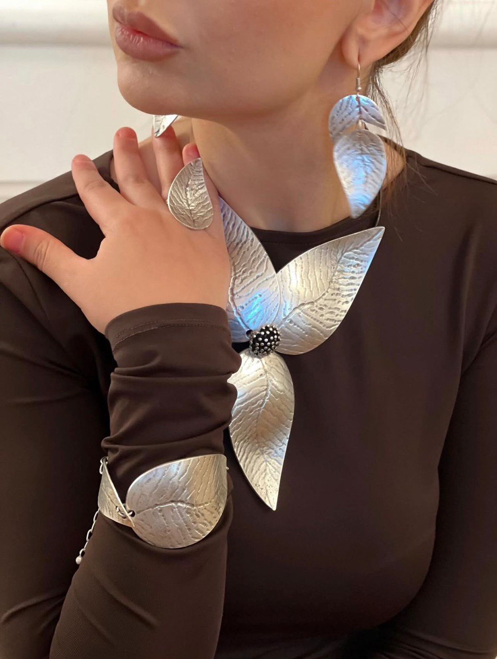 Necklace, earings, ring and bracelet set