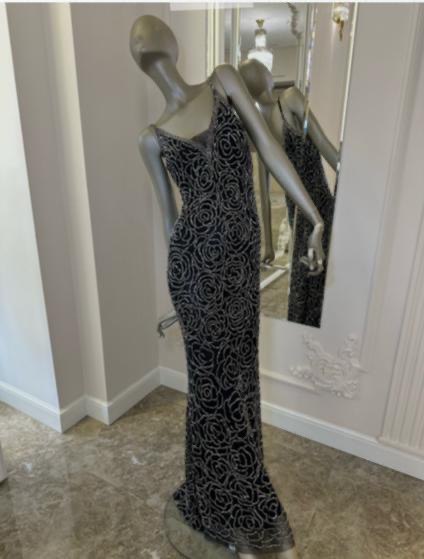 Black maxi evening dress