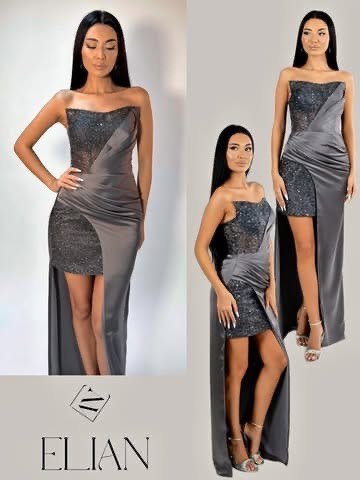 Strapless fitted mini dress