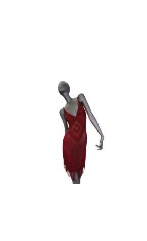 Red evening dress