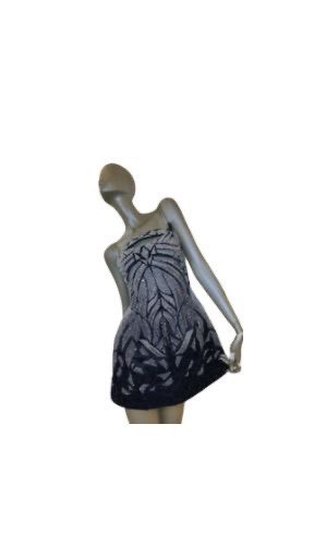 Black evening mini dress