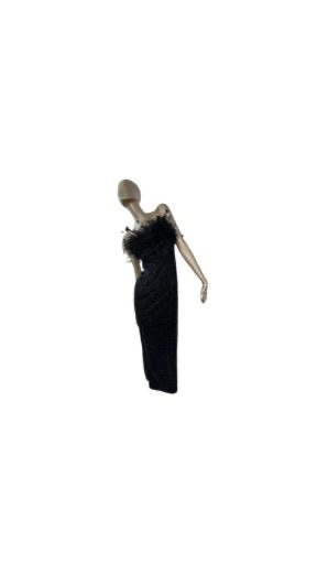 Black evening maxi dress