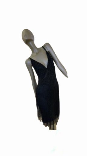 Black maxi evening dress