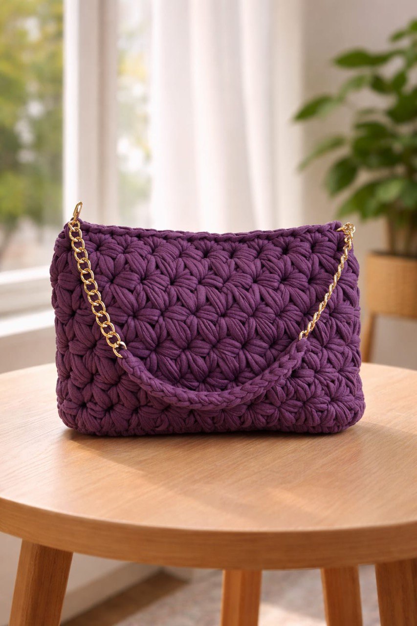 Keyfiyyətli YarnArt ipindən hazırlanmış çanta