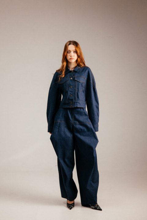 Denimdən hazırlanmış dəst
