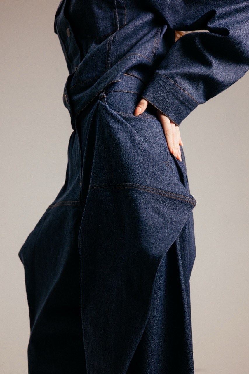 Denimdən hazırlanmış dəst