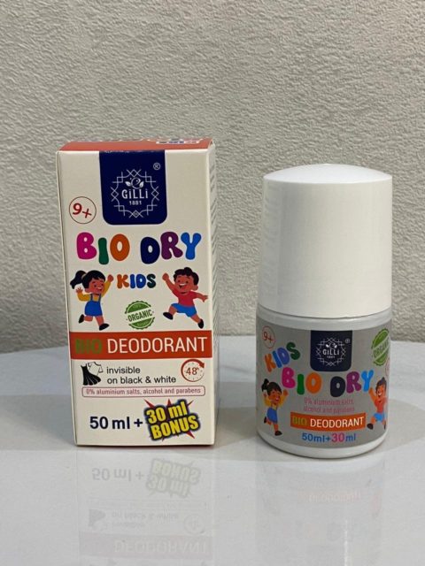 Antiperspirant sprey "Gilli" Bio Dry Kids 80 ml (usaqlar üçün)