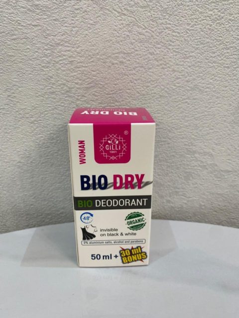 Antiperspirant sprey "Gilli" Bio Dry Woman Sport 80 ml (qadinlar üçün)