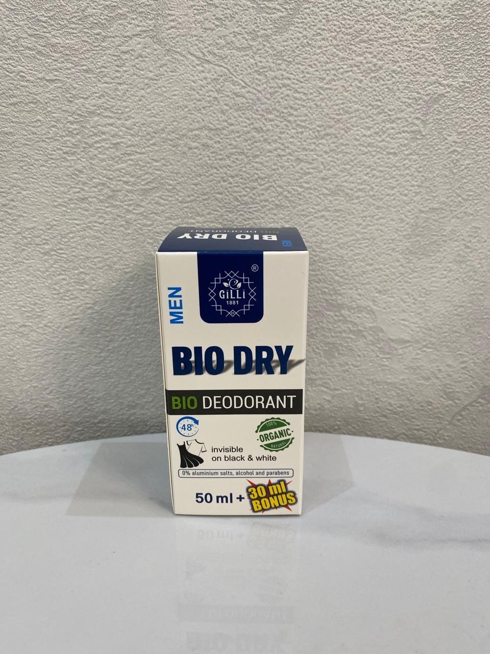Antiperspirant sprey "Gilli" Bio Dry Men Mini 50 ml (kisilar üçün)