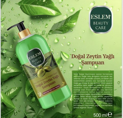 ESLEM ŞAMPUAN DOĞAL ZEYTİN YAĞLI 500ML