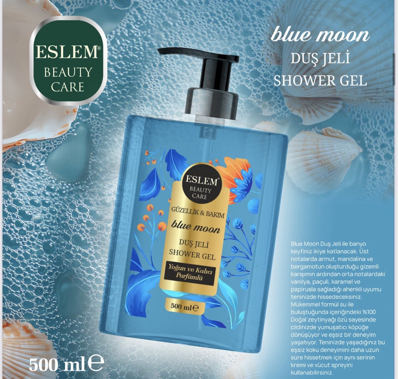ESLEM DUŞ JELİ BLUE MOON 500ML