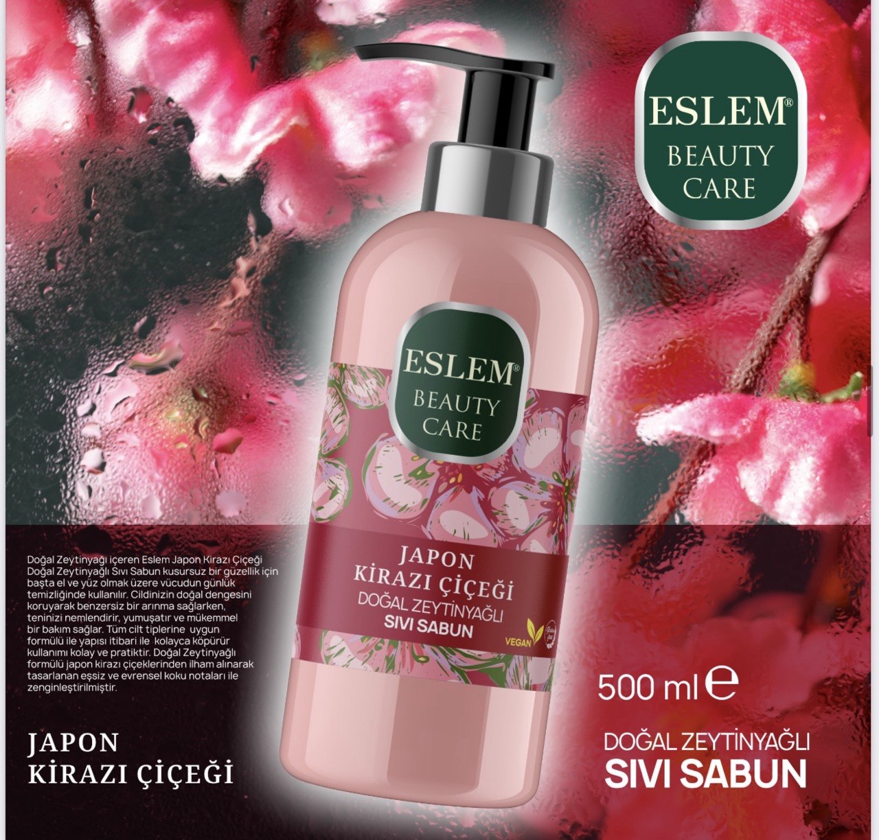 ESLEM SIVI SABUN JAPON KİRAZI ÇİÇEĞİ 500 ML