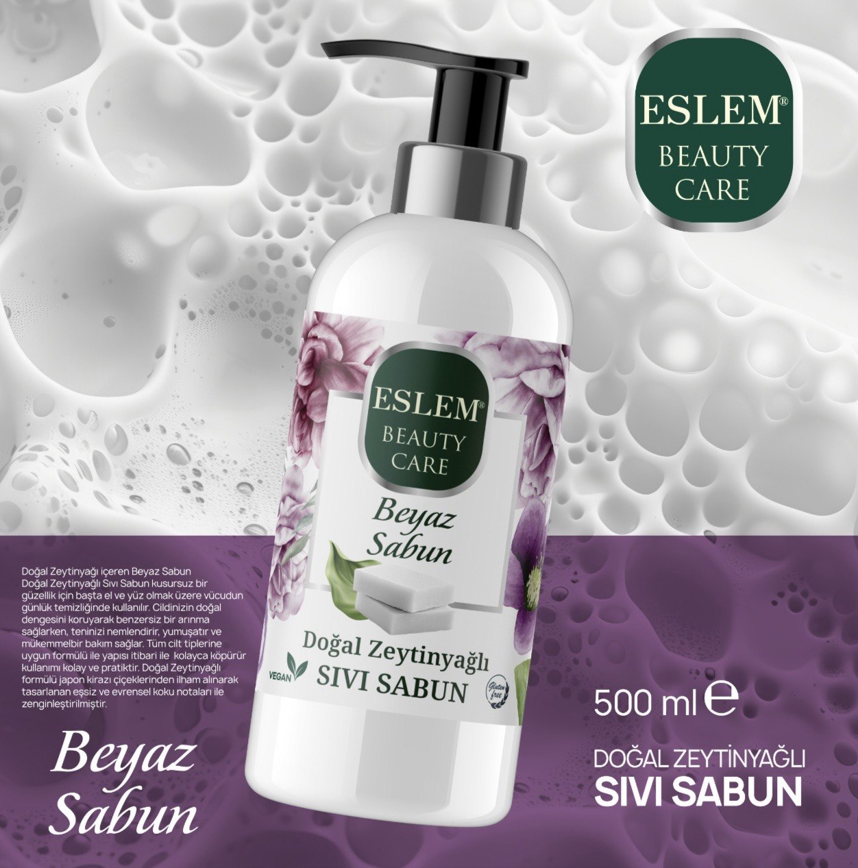 ESLEM SIVI SABUN BEYAZ SABUN 500 ML