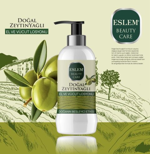 ESLEM EL VE VUCÜT LOSYONU ZEYTİN YAĞLI 250Ml