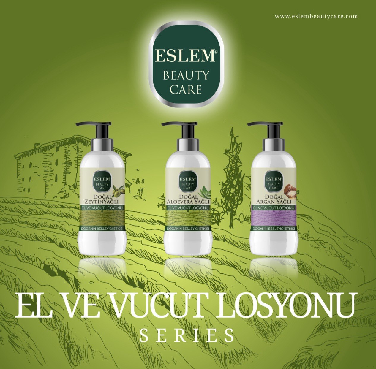 ESLEM EL VE VUCÜT LOSYONU ALOVERA YAĞLI 250ML