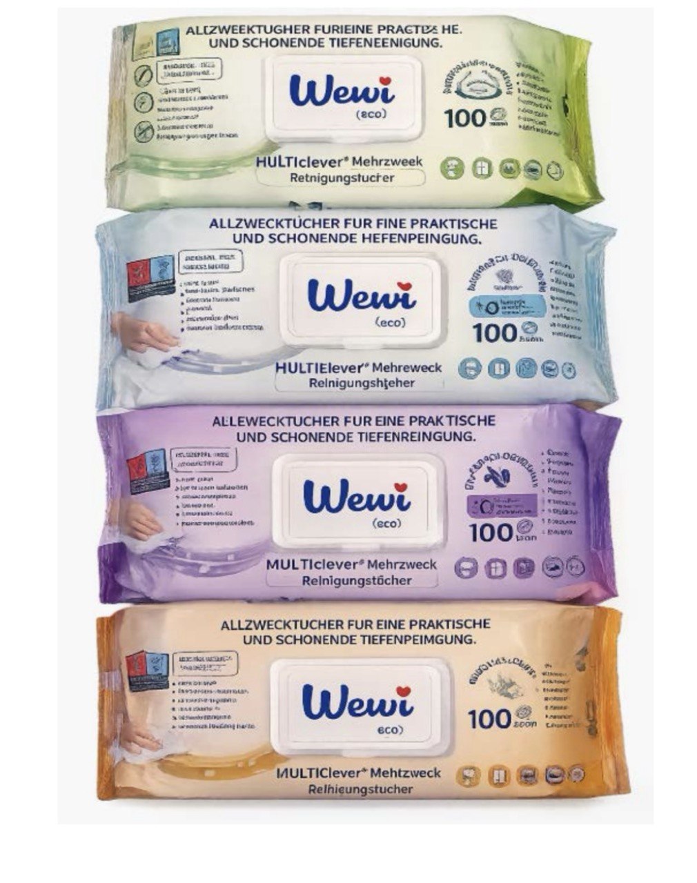 WEWİ SURFACE səth təmizləyici salfet 100 ədəd-AĞ SABUN