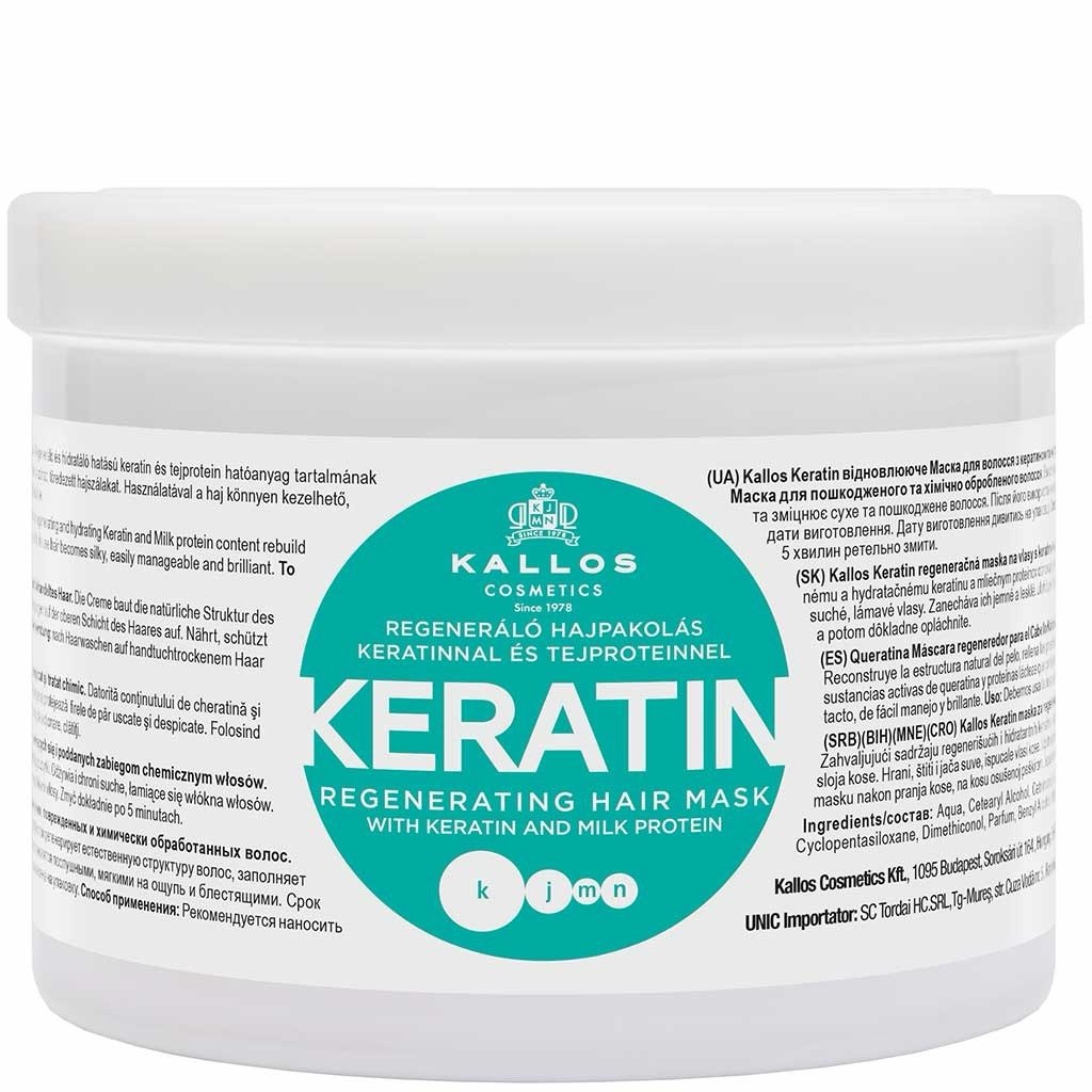 KALLOS KJMN Saçlar üçün keratinli maska