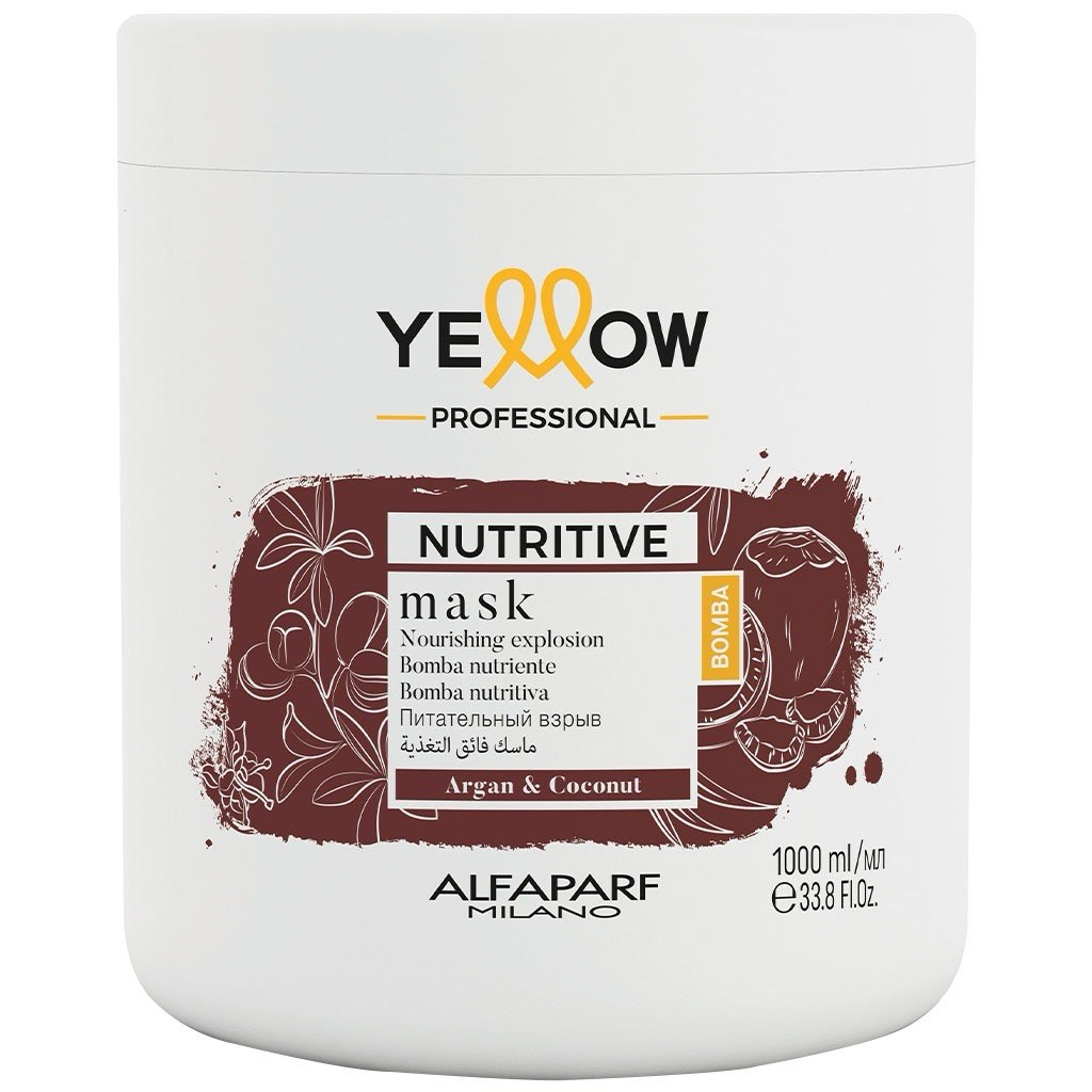 YELLOW Nutritive Quru və zədələnmiş saçlar üçün qidalandırıcı maska, 1000 ml